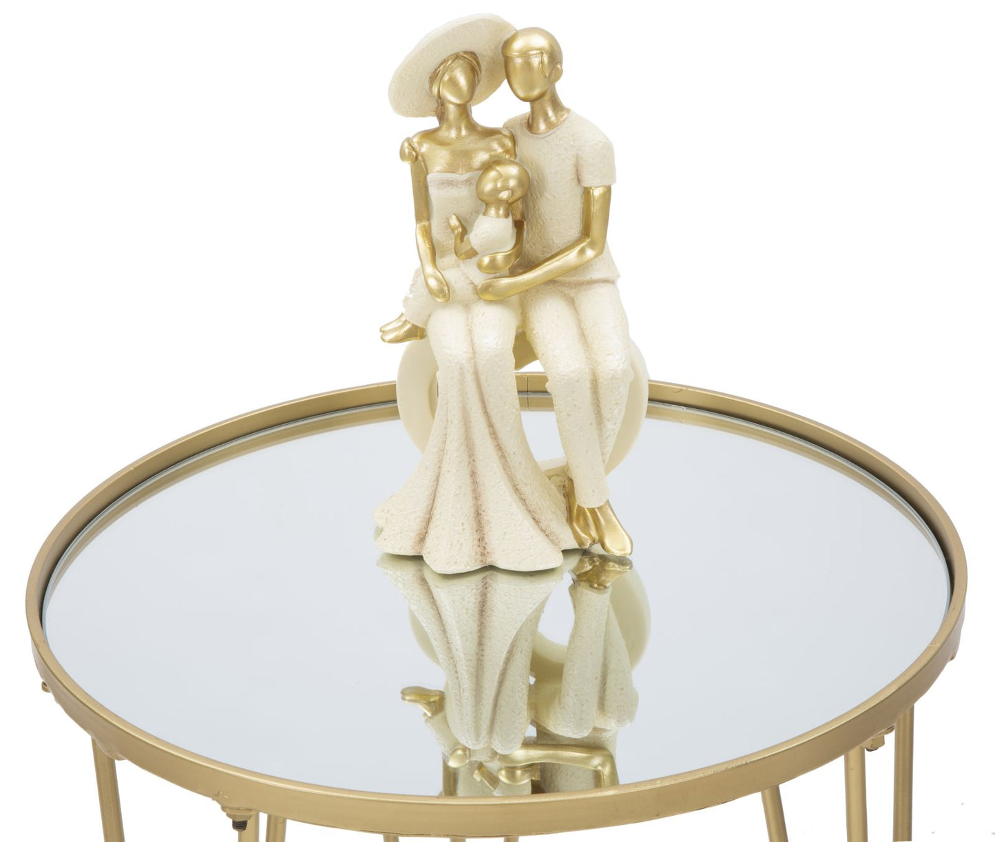 Coffee table glam gold-ogledalo cm ø 40x49