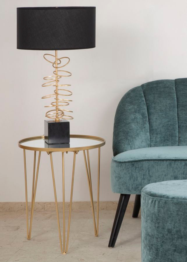 Coffee table glam gold-ogledalo cm ø 40x49