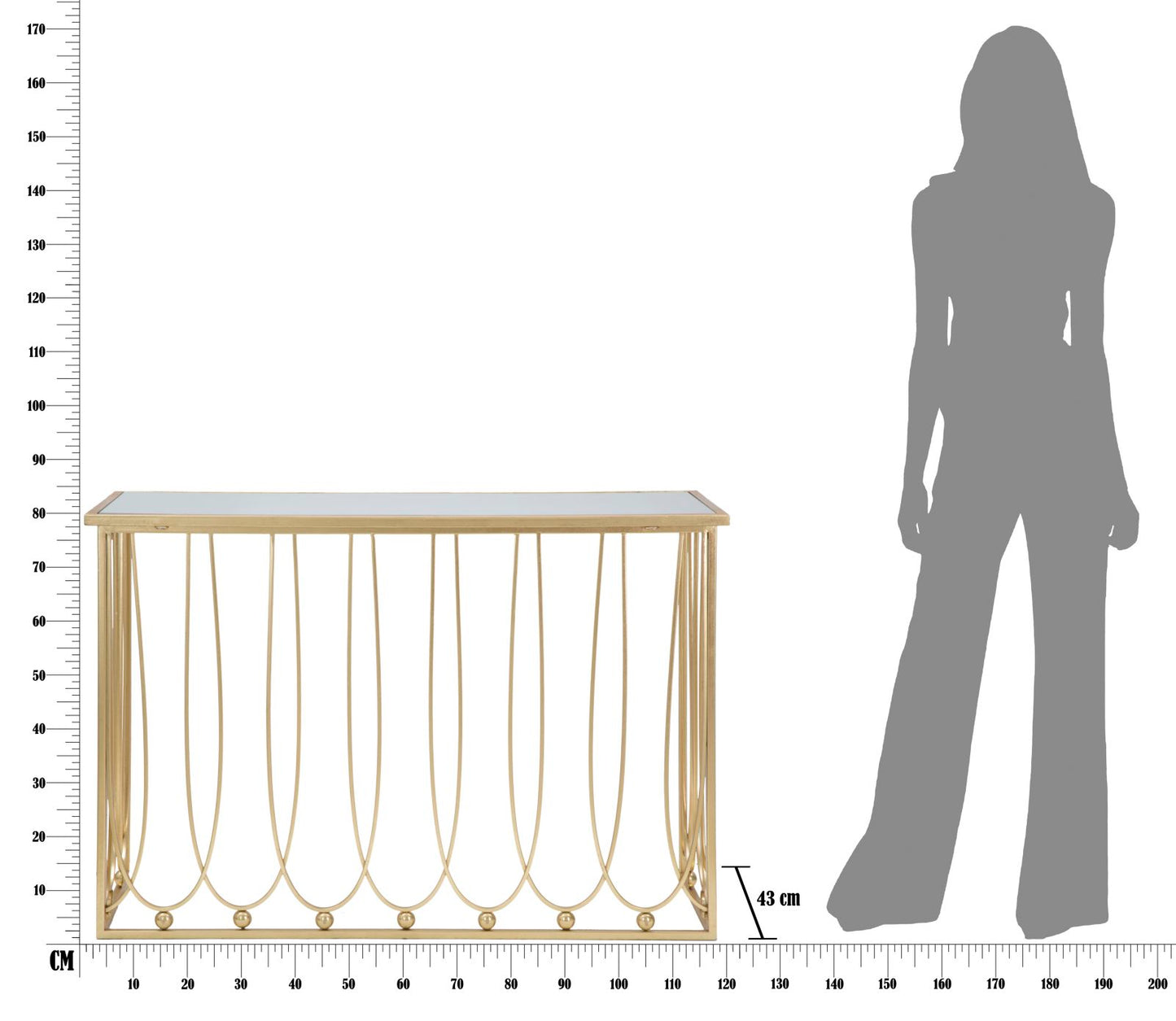 Konzola amelie cm 120x43x80