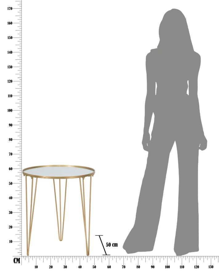 Coffee table glam gold-ogledalo cm ø 50x58,5