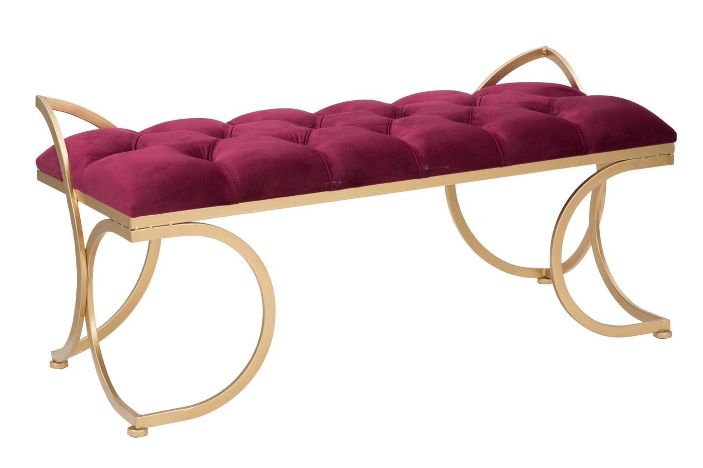Klupa glam luxy bordeaux cm 103x43x47
