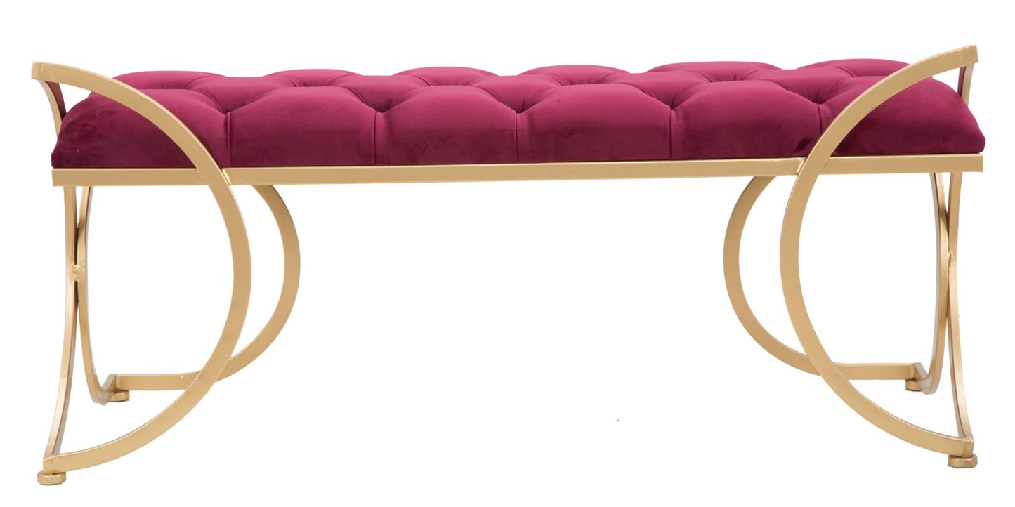 Klupa glam luxy bordeaux cm 103x43x47