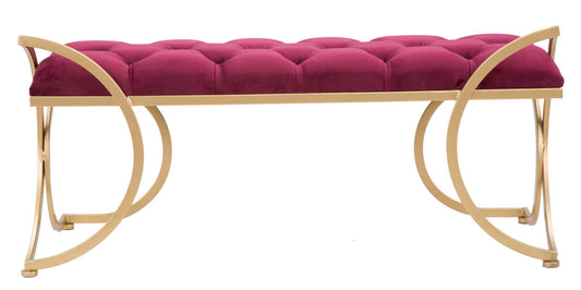 Klupa glam luxy bordeaux cm 103x43x47