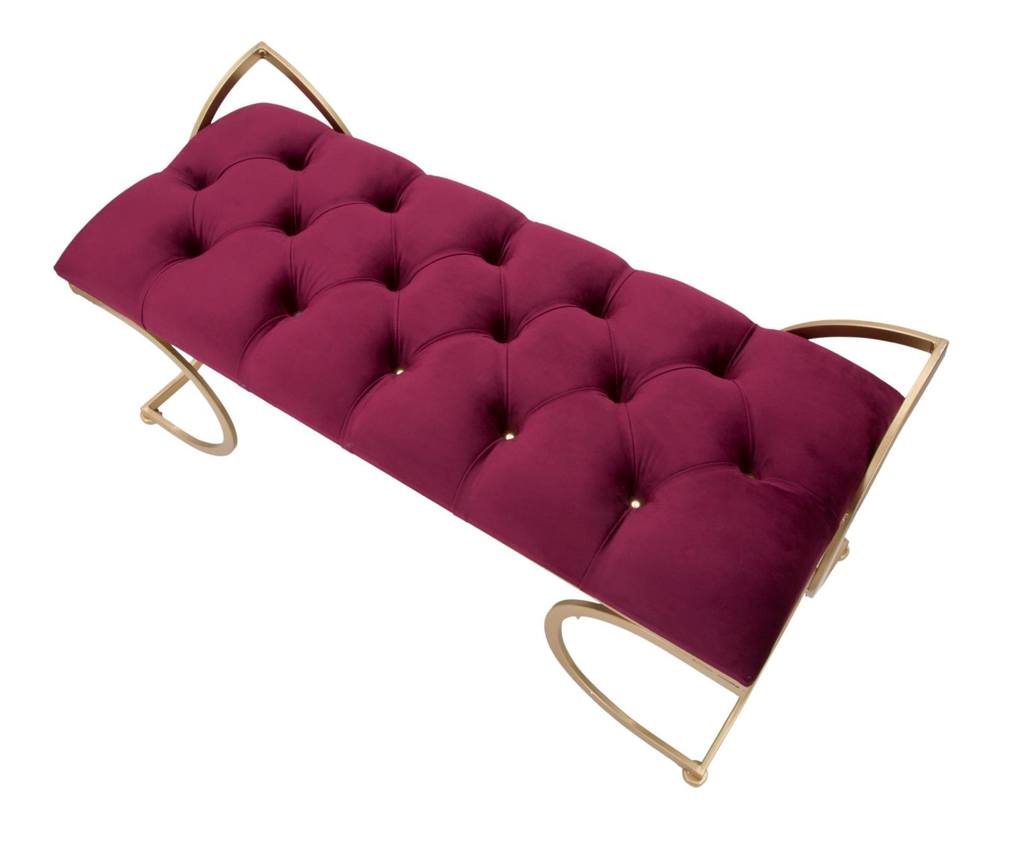 Klupa glam luxy bordeaux cm 103x43x47