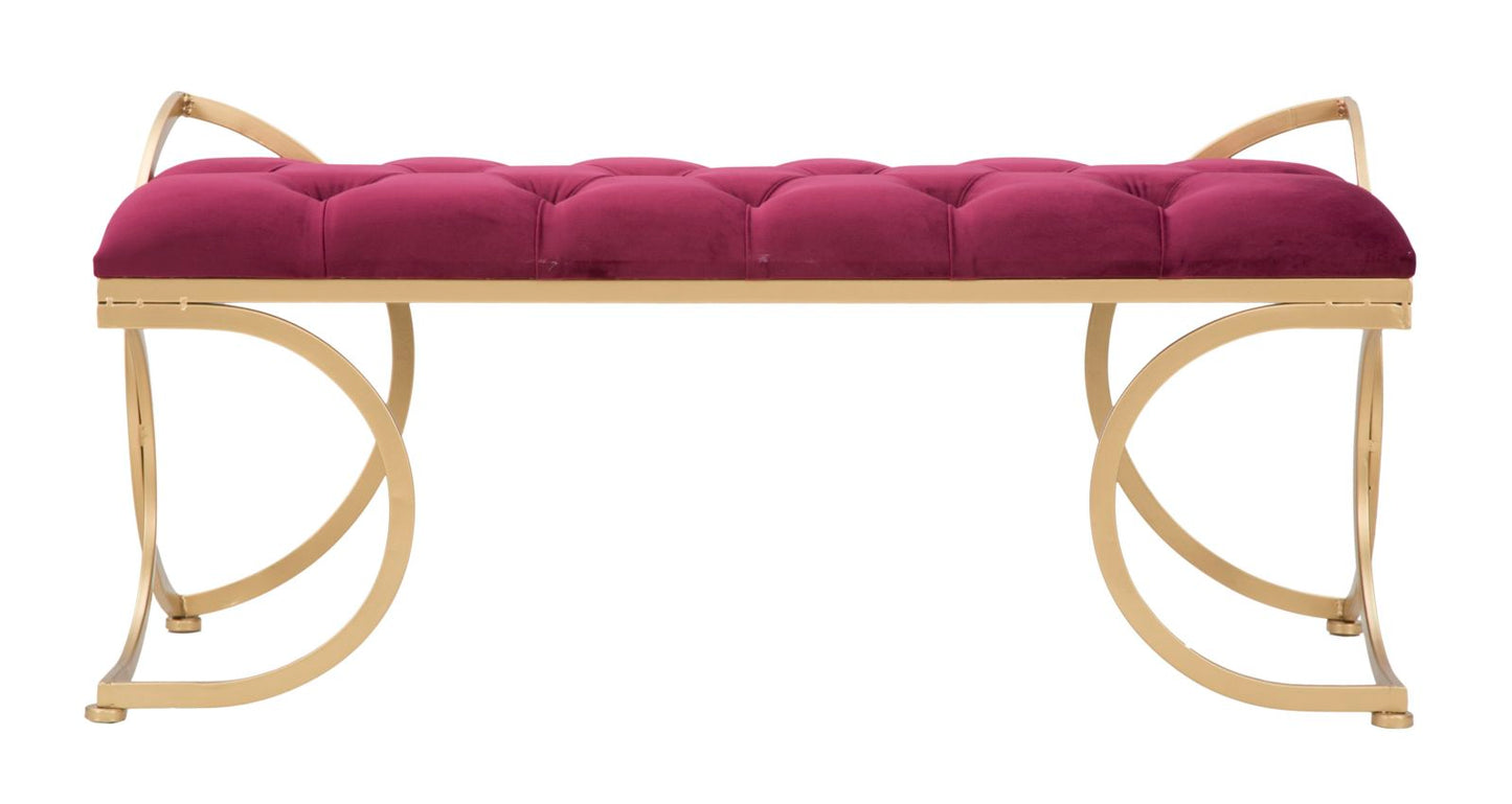 Klupa glam luxy bordeaux cm 103x43x47