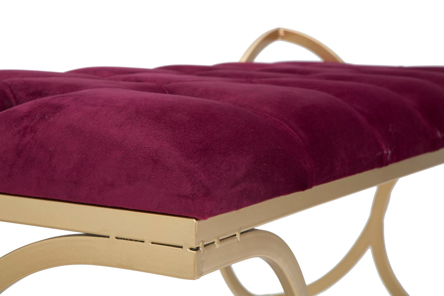 Klupa glam luxy bordeaux cm 103x43x47