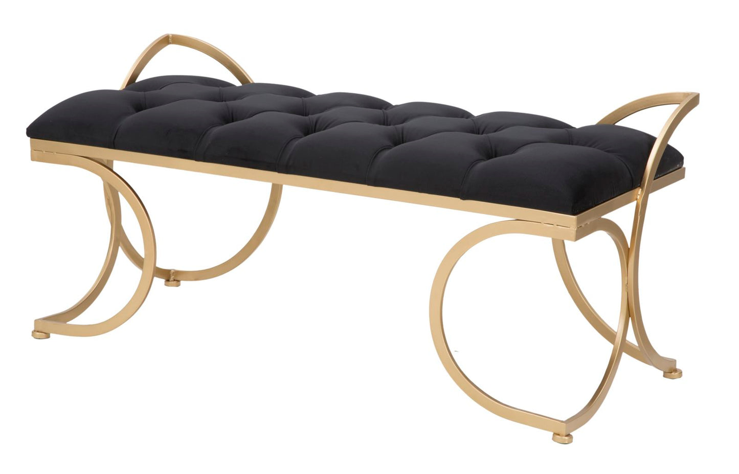 Klupa glam luxe crni com 103x43x47