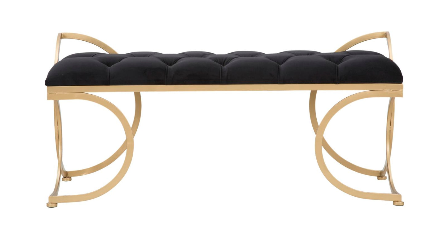 Klupa glam luxe crni com 103x43x47