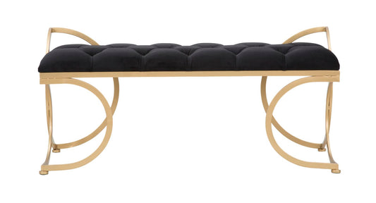 Klupa glam luxe crni com 103x43x47