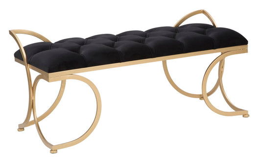 Klupa glam luxe crni com 103x43x47