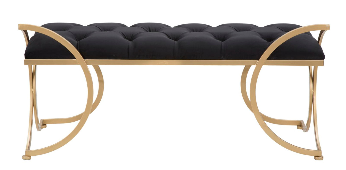 Klupa glam luxe crni com 103x43x47