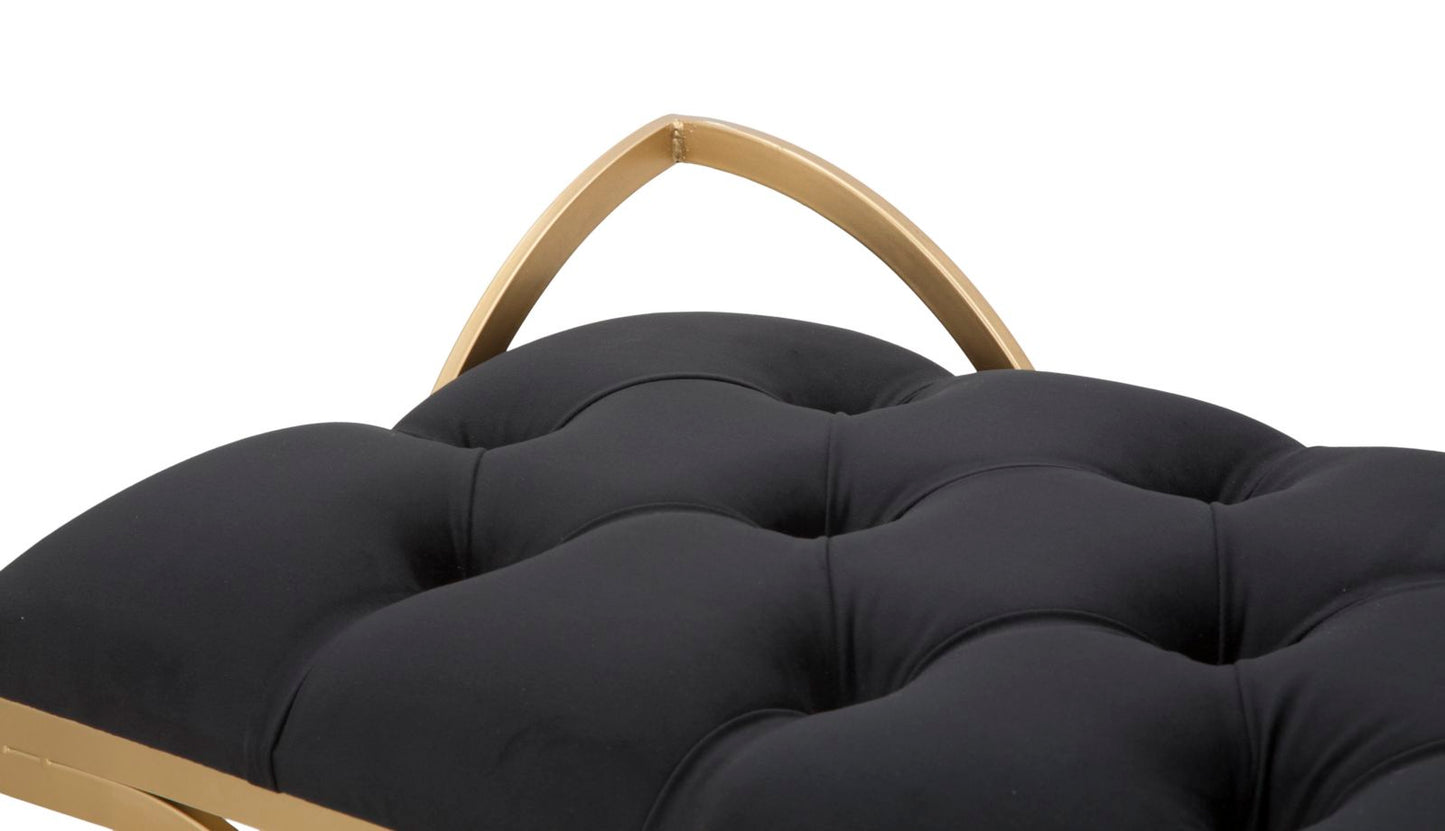 Klupa glam luxe crni com 103x43x47