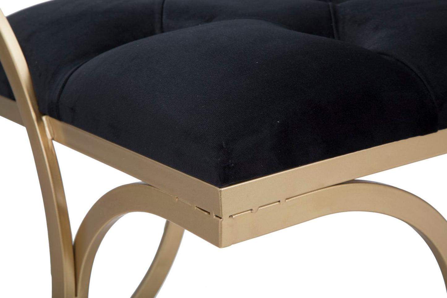 Klupa glam luxe crni com 103x43x47