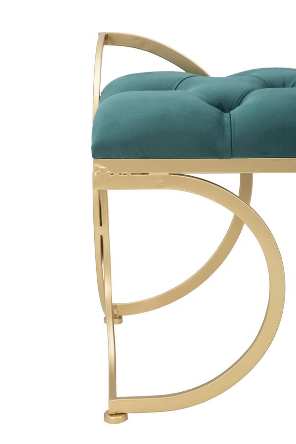 Klupa glam luxy green cm 103x43x47