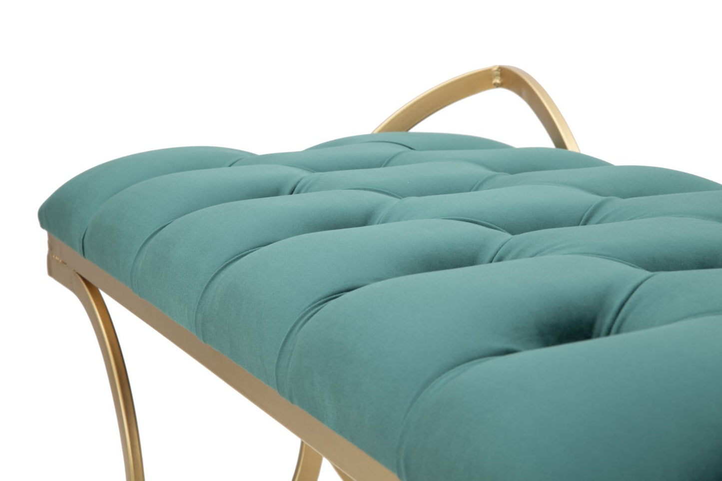 Klupa glam luxy green cm 103x43x47
