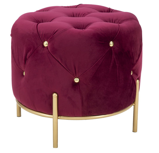 Tabure diamond glam bordeaux cm ø 45x40