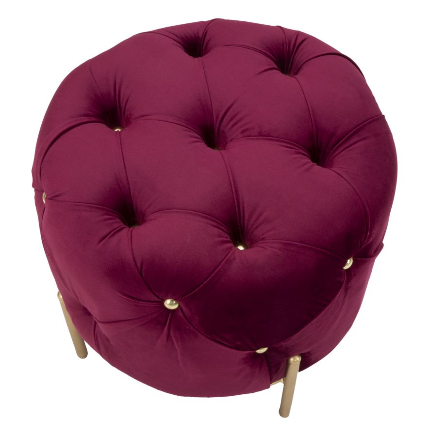 Tabure diamond glam bordeaux cm ø 45x40