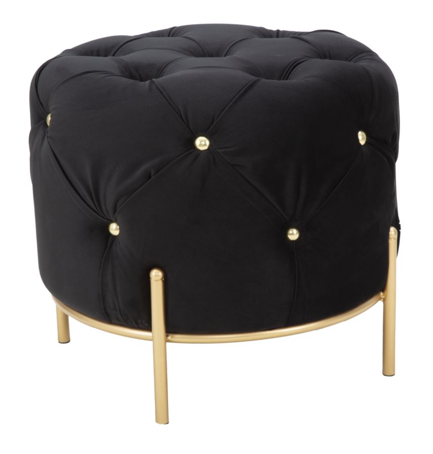 Tabure diamond glam black cm ø 45x40