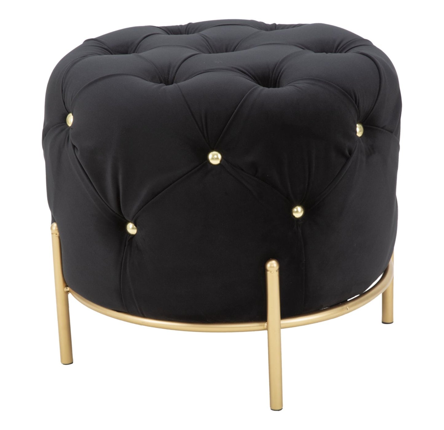 Tabure diamond glam black cm ø 45x40