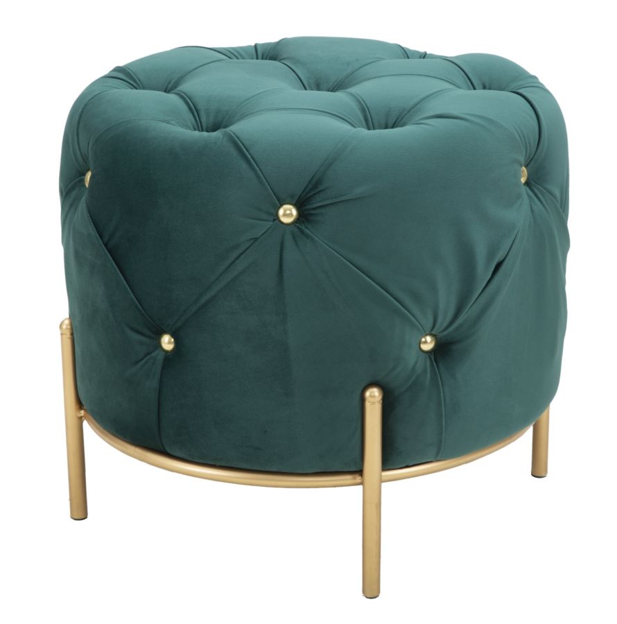 Tabure diamond glam green cm ø 45x40