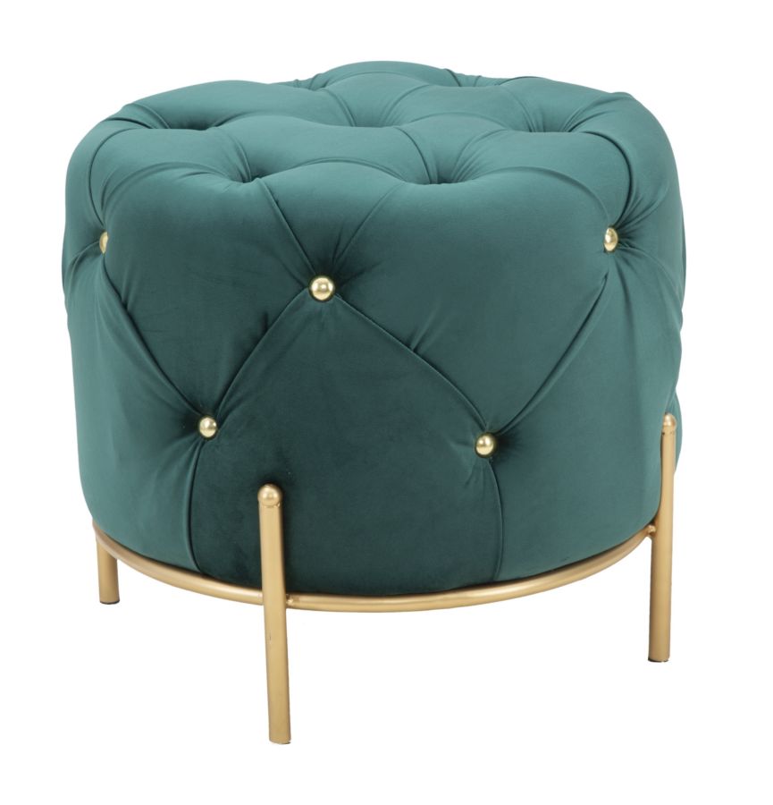 Tabure diamond glam green cm ø 45x40
