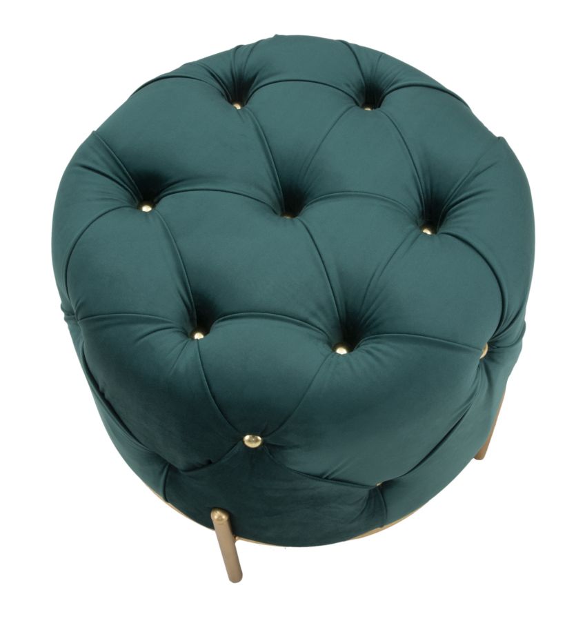 Tabure diamond glam green cm ø 45x40