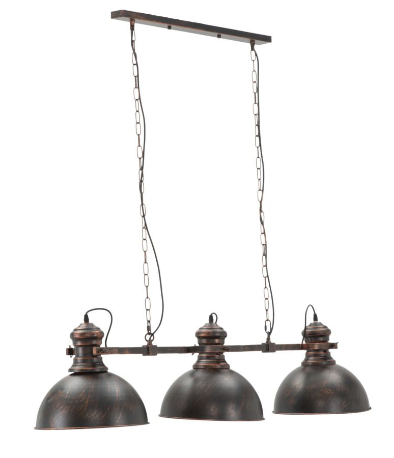 Stropna svjetiljka 3 svjetla industry cm 120x30x30 (lanac cm 85)