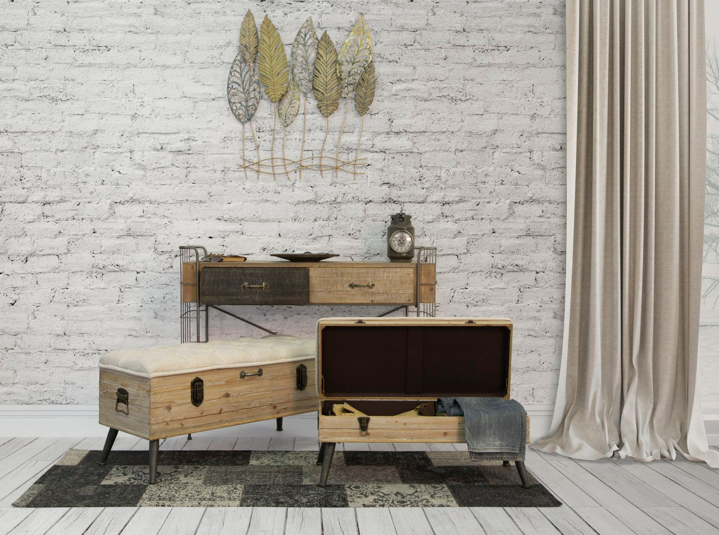 Puff sa ostavom tirana couple cm 102x43,5x49,5 - 82x36x37