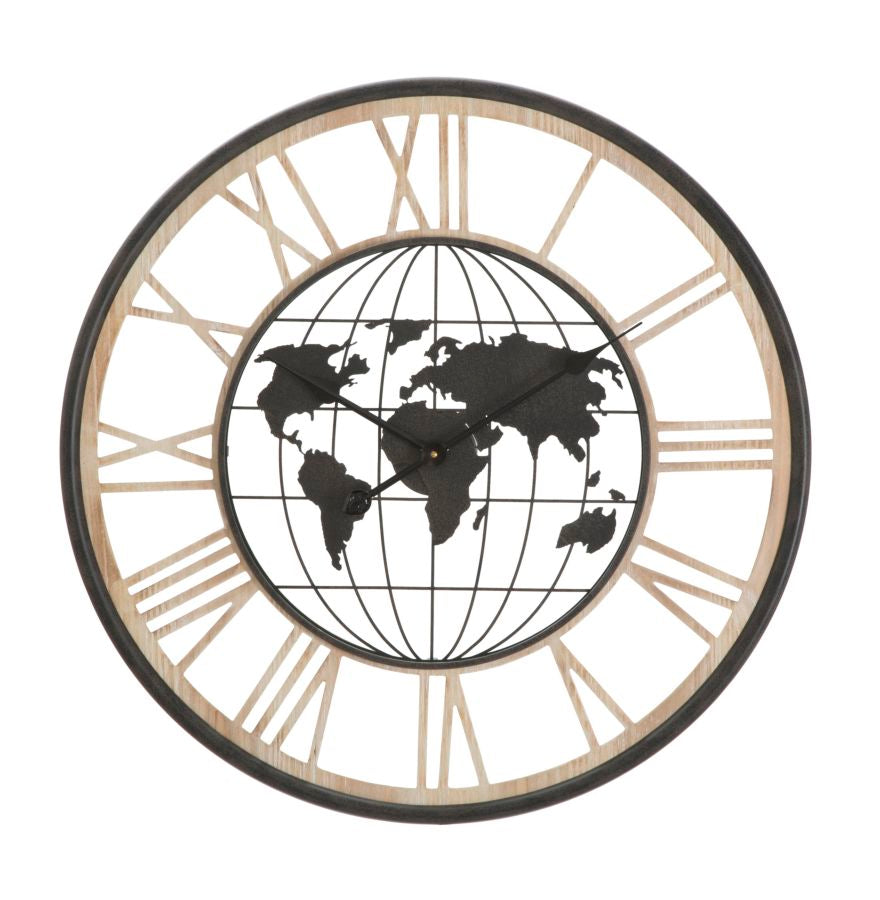 Zidni sat world dark cm ø 70x5