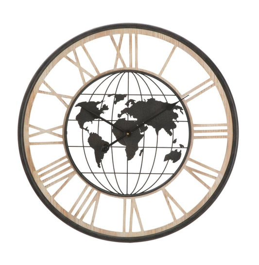 Zidni sat world dark cm ø 70x5