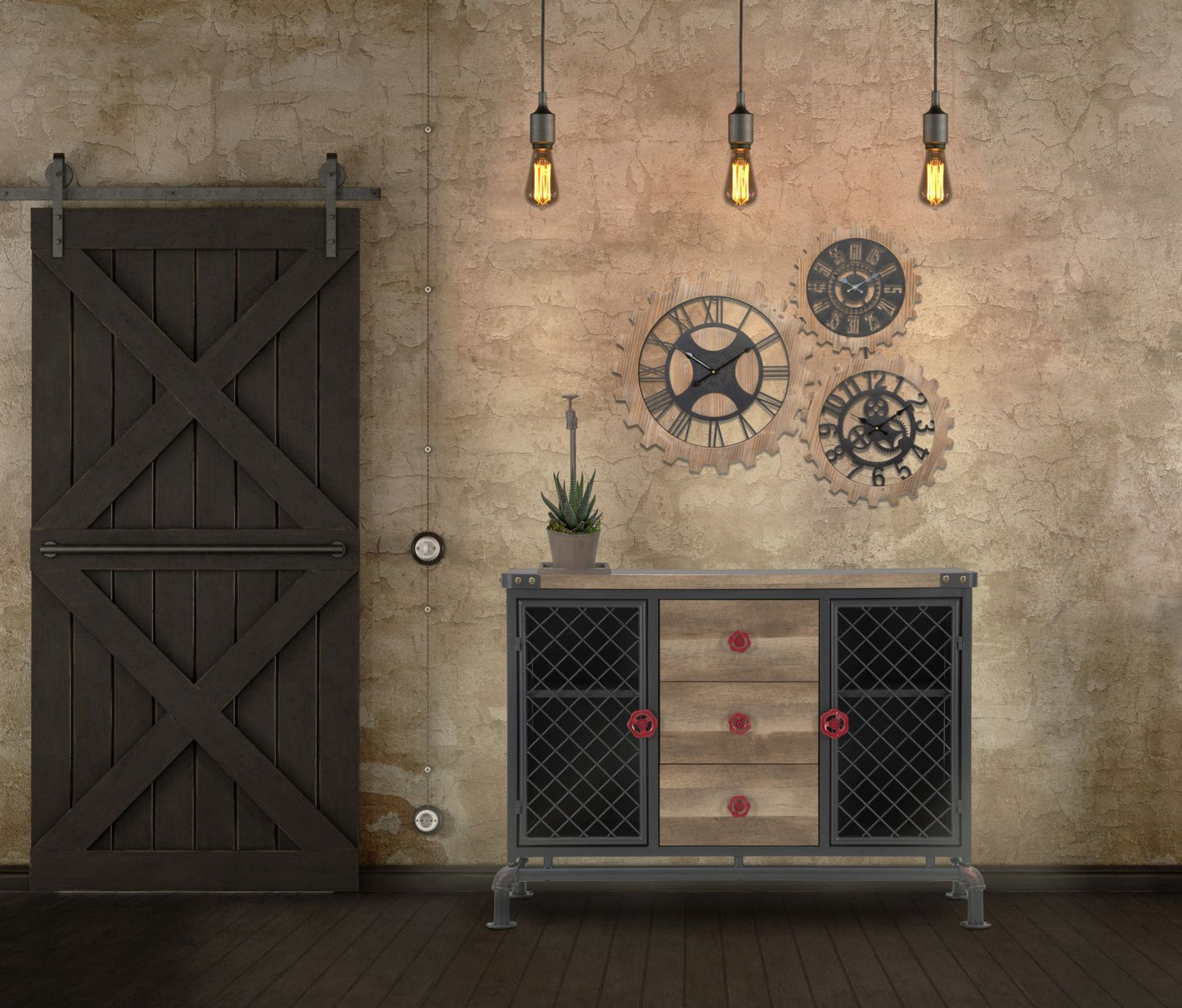 Zidni sat 3 gears cm 93x3x74