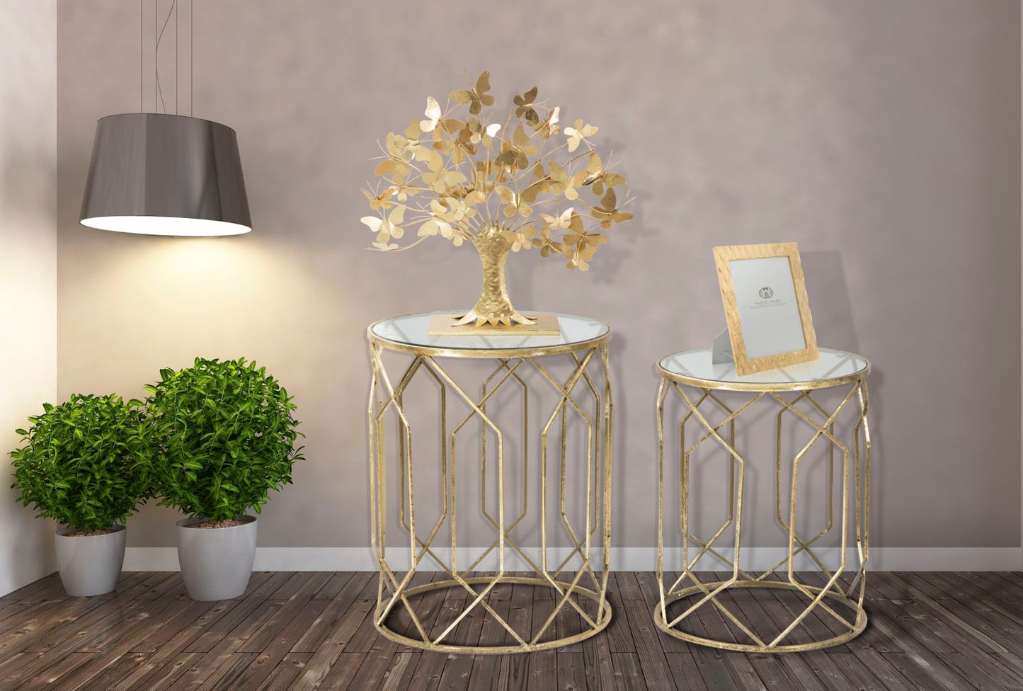 Dekoracija drvo života s leptirom glam cm63x13,5x60