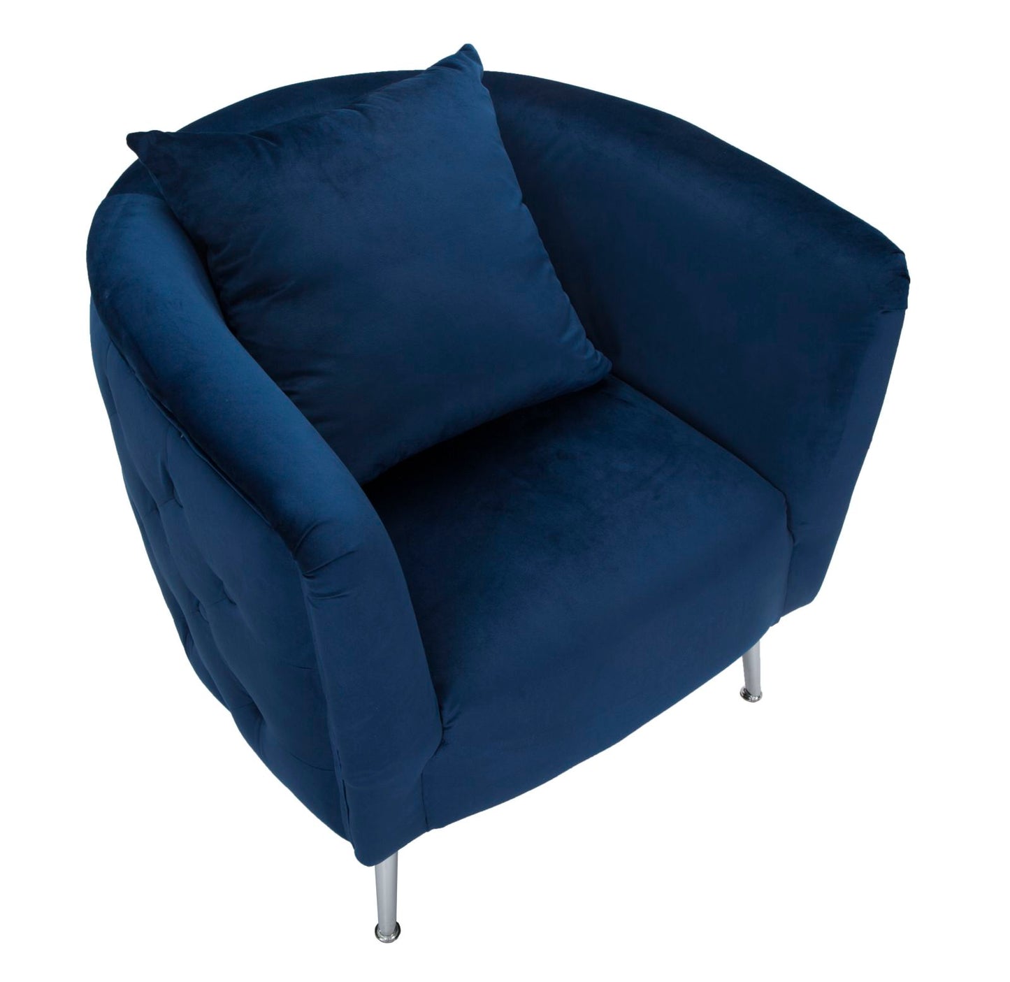 Fotelja Bucarest blu elettrico cm 76x74x73