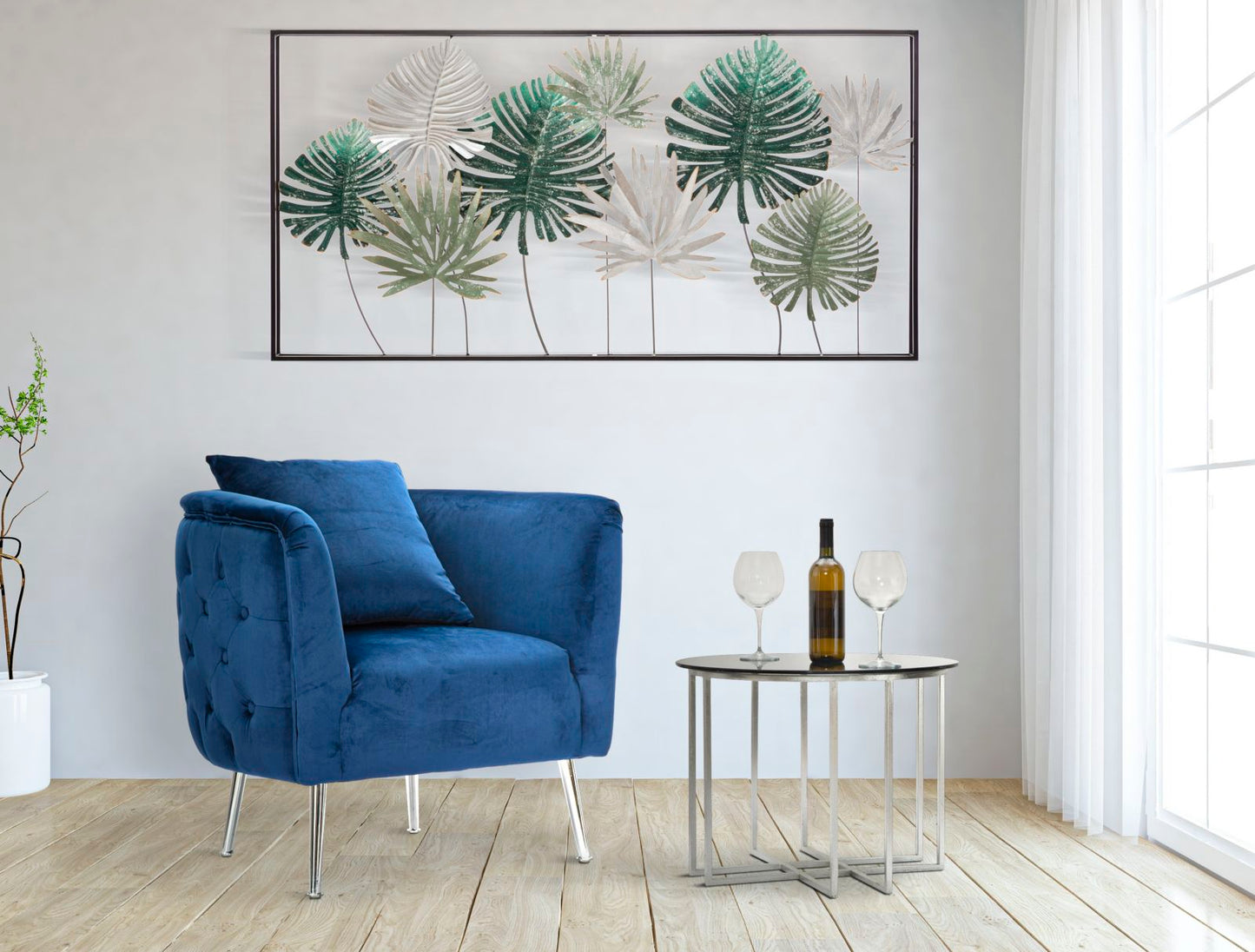 Fotelja Bucarest blu elettrico cm 76x74x73