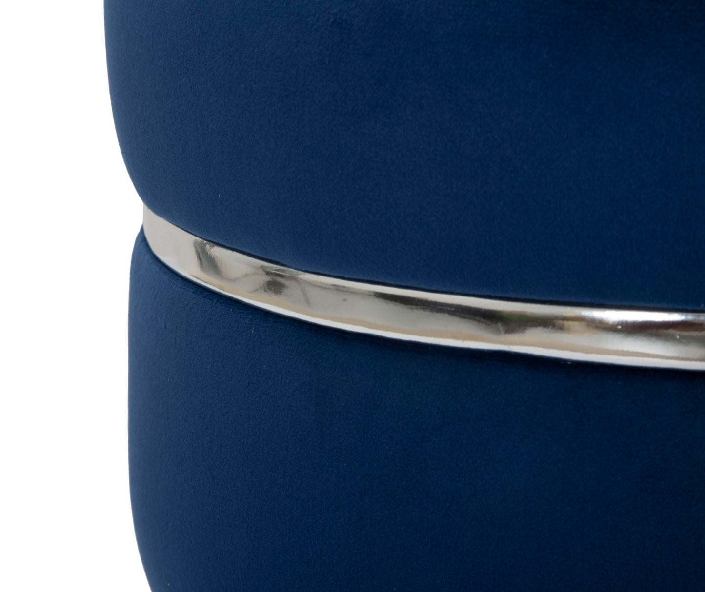 Tabure Paris blu-silver cm ø 35x40,5