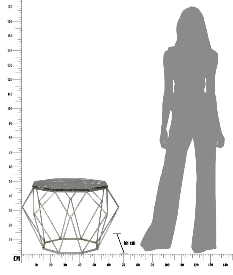 Stol Diamond mramor cm ø 68x52