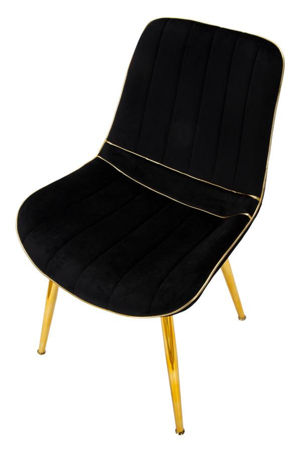 Stolica Paris crna-zlata, set 2 kom., 51 x 59 x 79 cm
