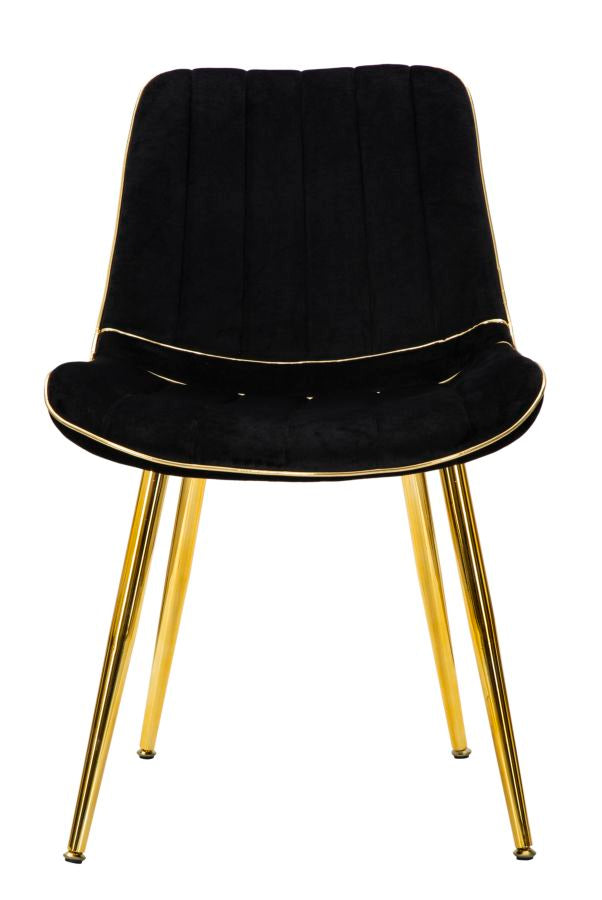 Stolica Paris crna-zlata, set 2 kom., 51 x 59 x 79 cm