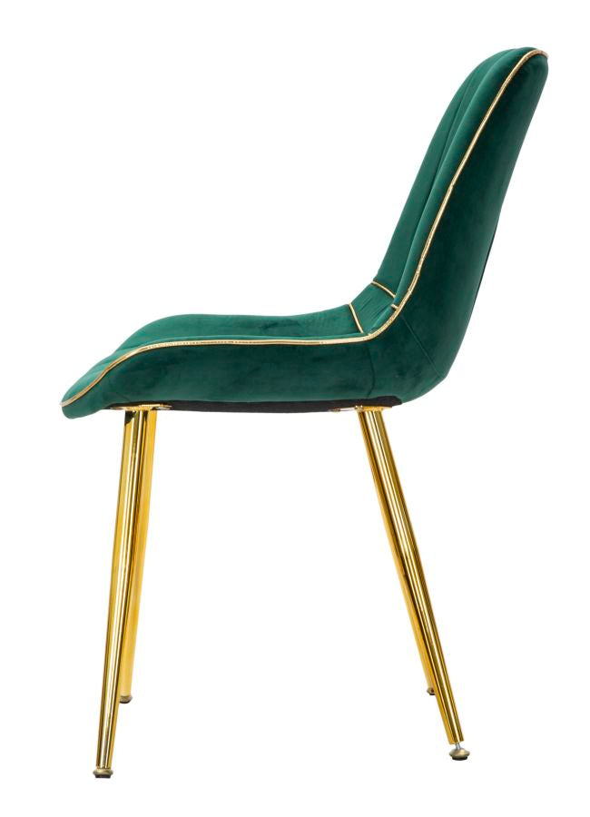 Stolica Paris zeleno-zlata, set od 2 kom., 51 x 59 x 79 cm
