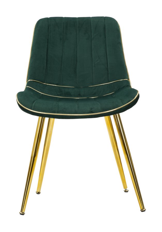 Stolica Paris zeleno-zlata, set od 2 kom., 51 x 59 x 79 cm