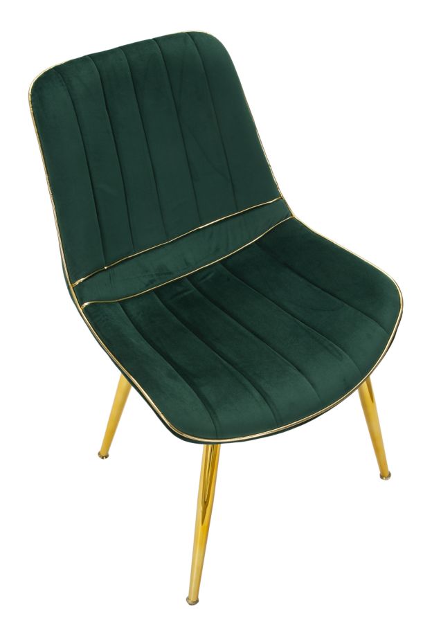 Stolica Paris zeleno-zlata, set od 2 kom., 51 x 59 x 79 cm
