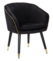 Fotelja Paris crno-zlata cm 62x58x78