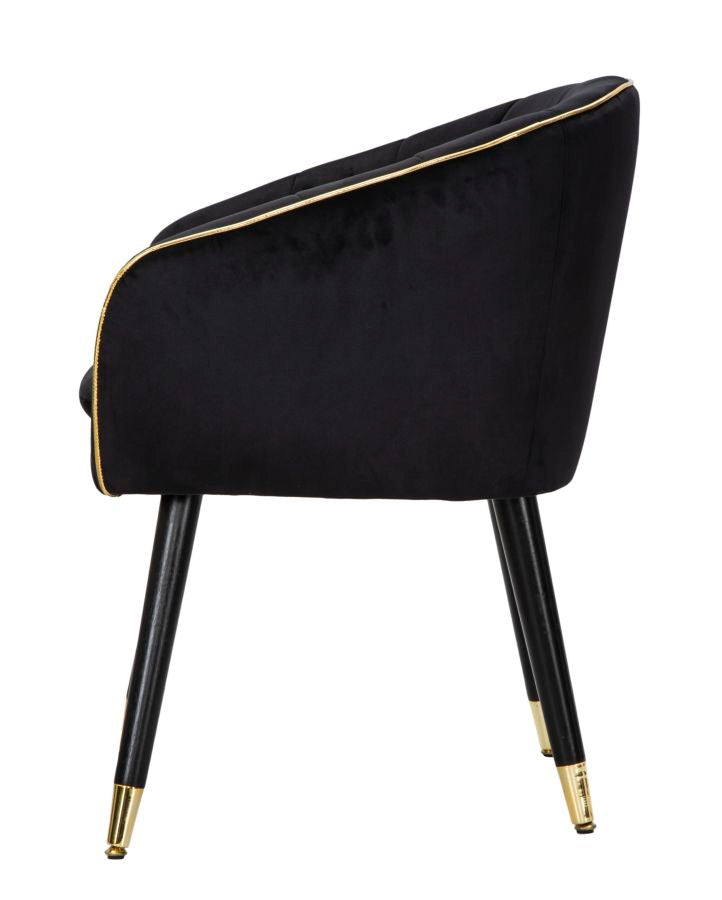 Fotelja Paris crno-zlata cm 62x58x78