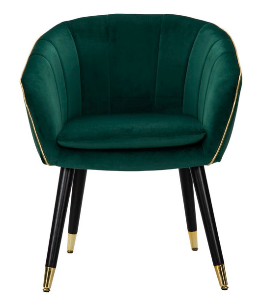 Fotelja Paris verde-gold cm 62x58x78