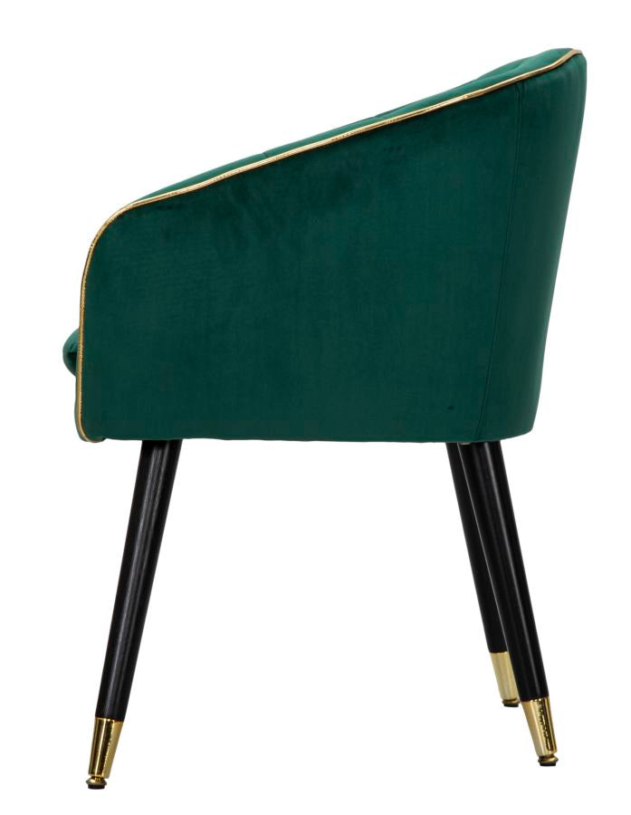 Fotelja Paris zeleno-zlata cm 62x58x78