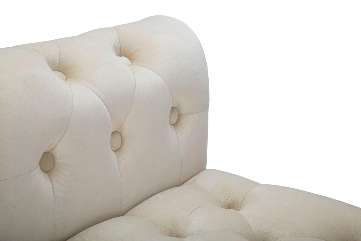 Klupa Paris kremasto-zlatne boje, 120 × 40 × 60 cm