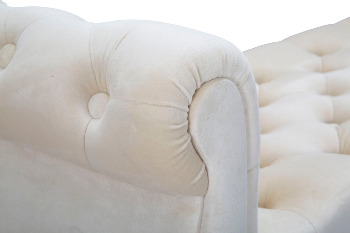Klupa Paris kremasto-zlatne boje, 120 × 40 × 60 cm