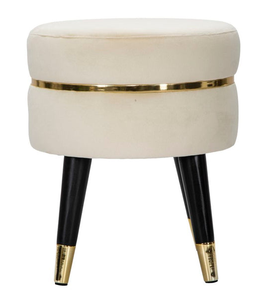 Tabure Paris crema-gold cm ø 35x40,5