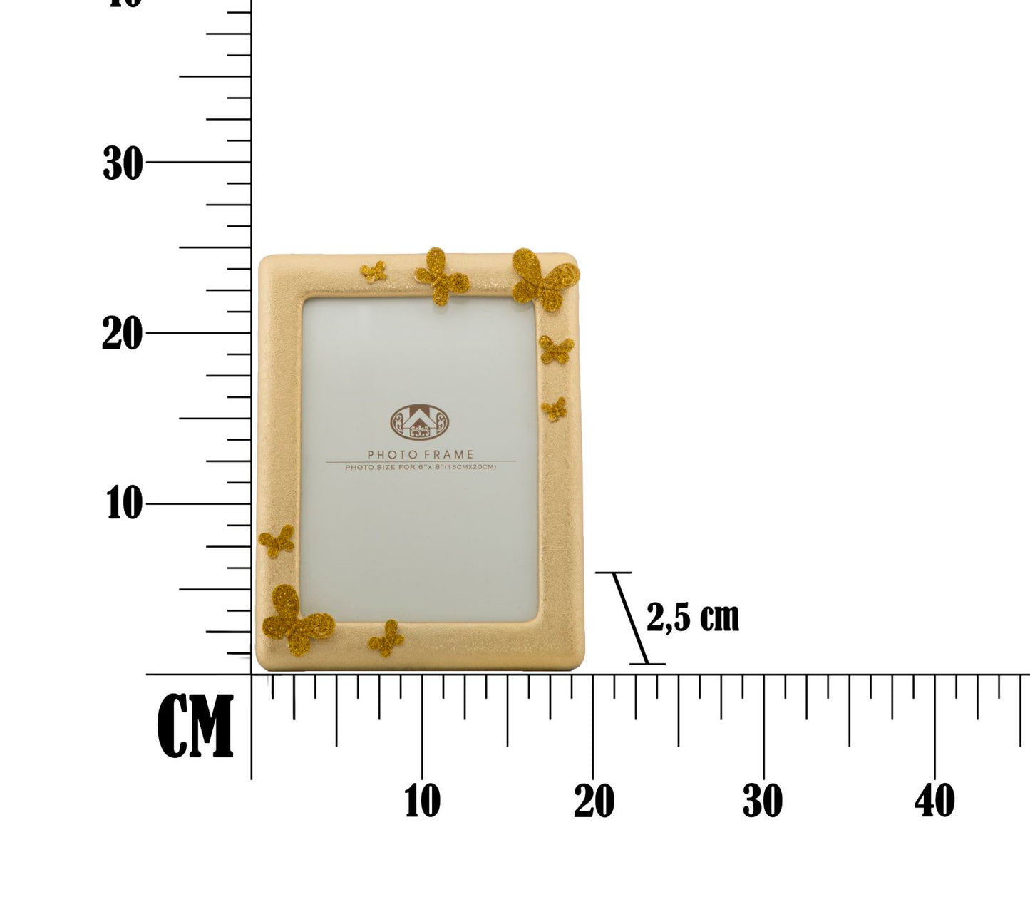 Okvir za fotografije glam leptir cm 19,5x2,5x24,5 (unutarnje mjere cm 15x20)