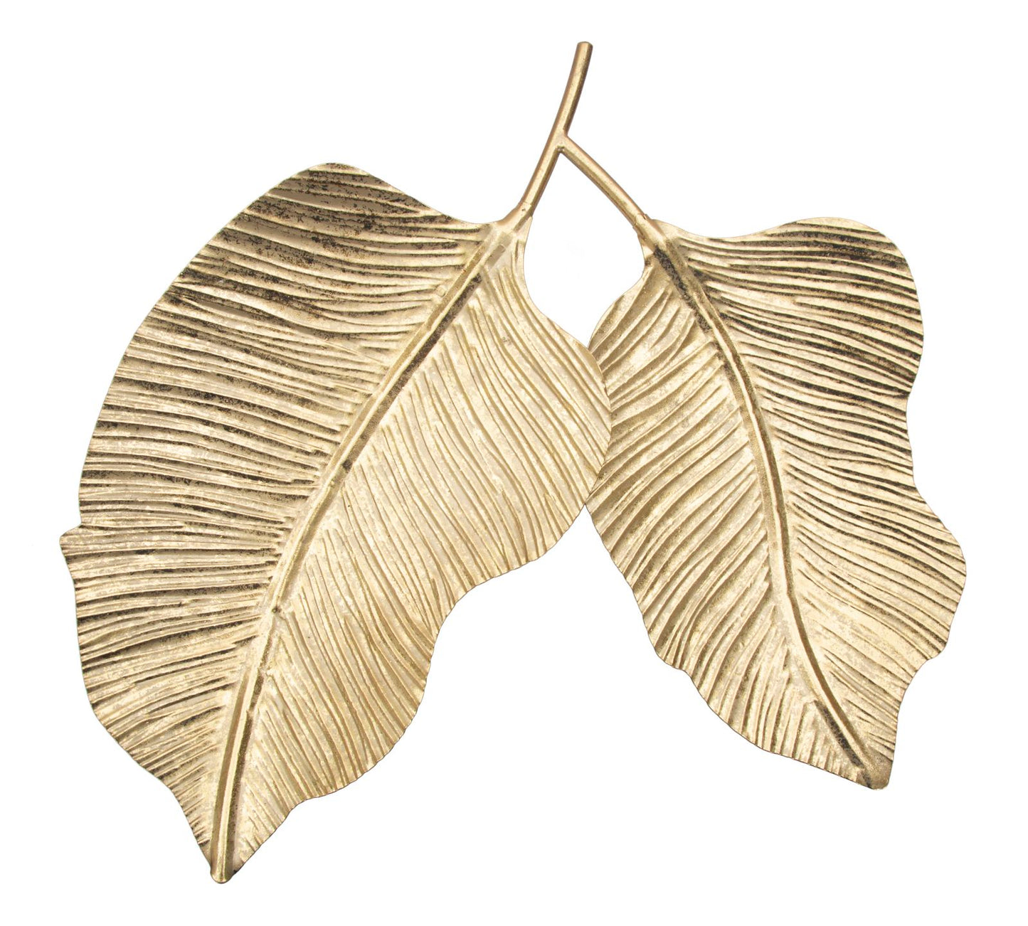 Ladica metalna zlatna double leaf cm 38x3x39